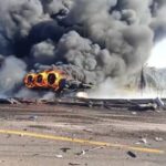 Tragédia na BR-267: Colisão entre três veículos causa explosão e deixa ao menos dois mortos carbonizados