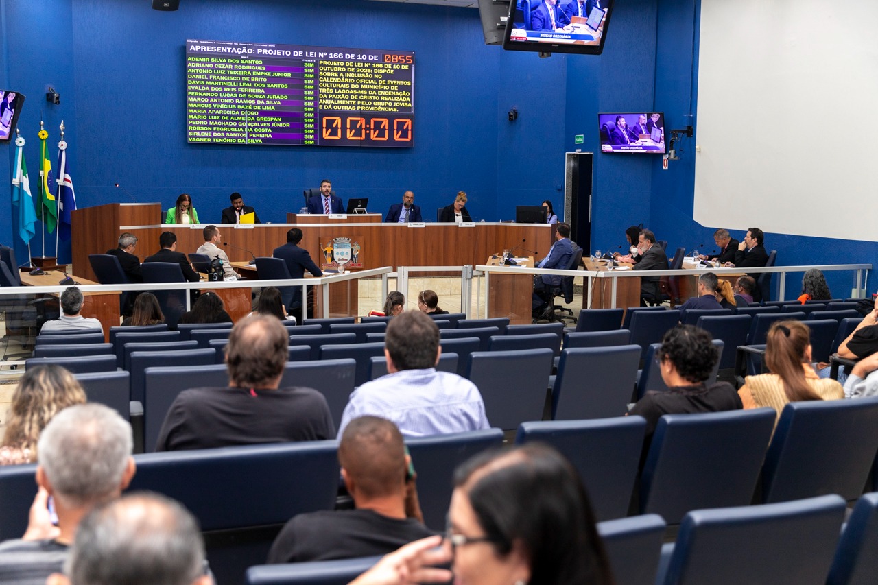 Câmara de Três Lagoas aprova retomada de área pública e nova logomarca do Legislativo