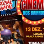 Cinema nos Bairros encerra 2025 com sessão especial de Natal no centro de Três Lagoas
