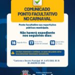 Prefeitura de Brasilândia decreta ponto facultativo durante o período do Carnaval