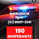 Polícia alerta: 190 está inoperante e população deve usar número alternativo em Três Lagoas