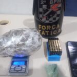 Força Tática do 2º BPM prende homem por tráfico de drogas e apreende munições em Jardim das Violetas