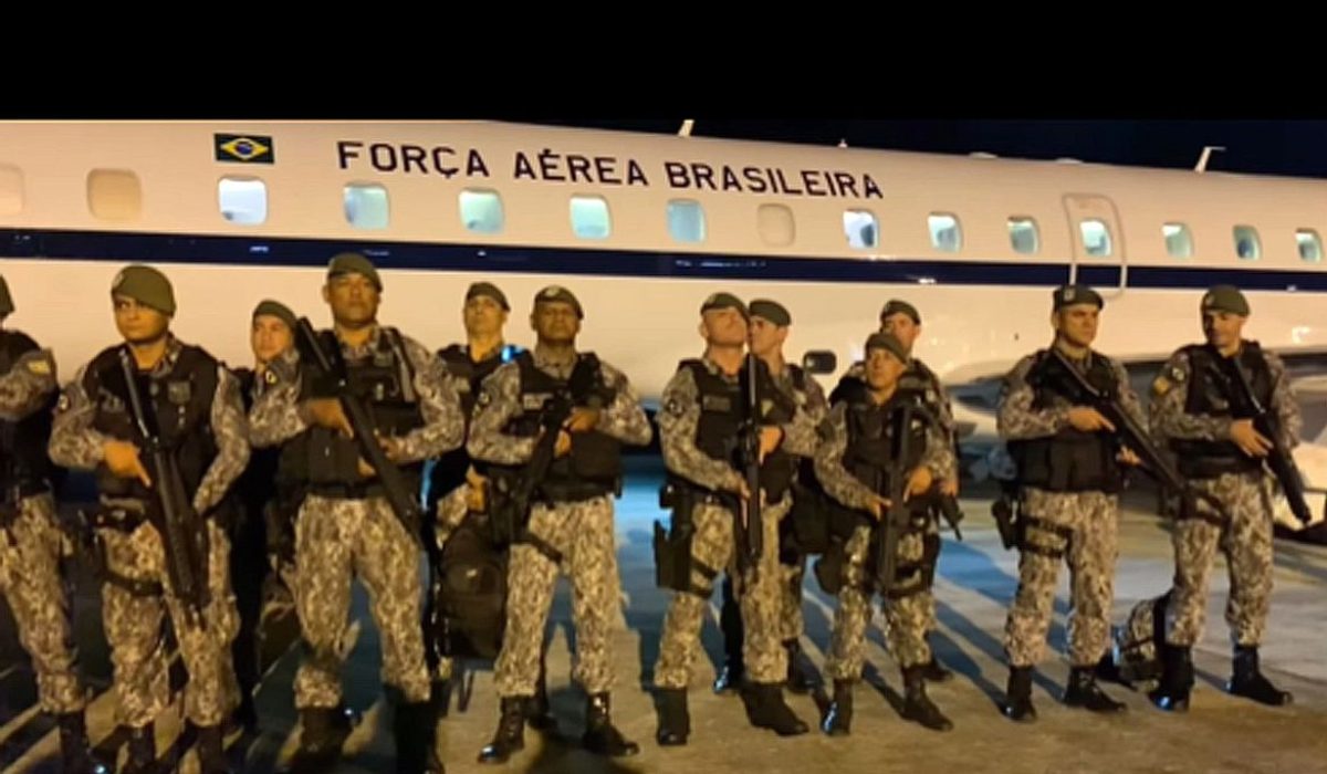 Natal (RN) - Efetivo da Força Nacional chega ao RN para dar apoio no combate a criminosos. Foto ASSECOM RN/ Rogério Vital