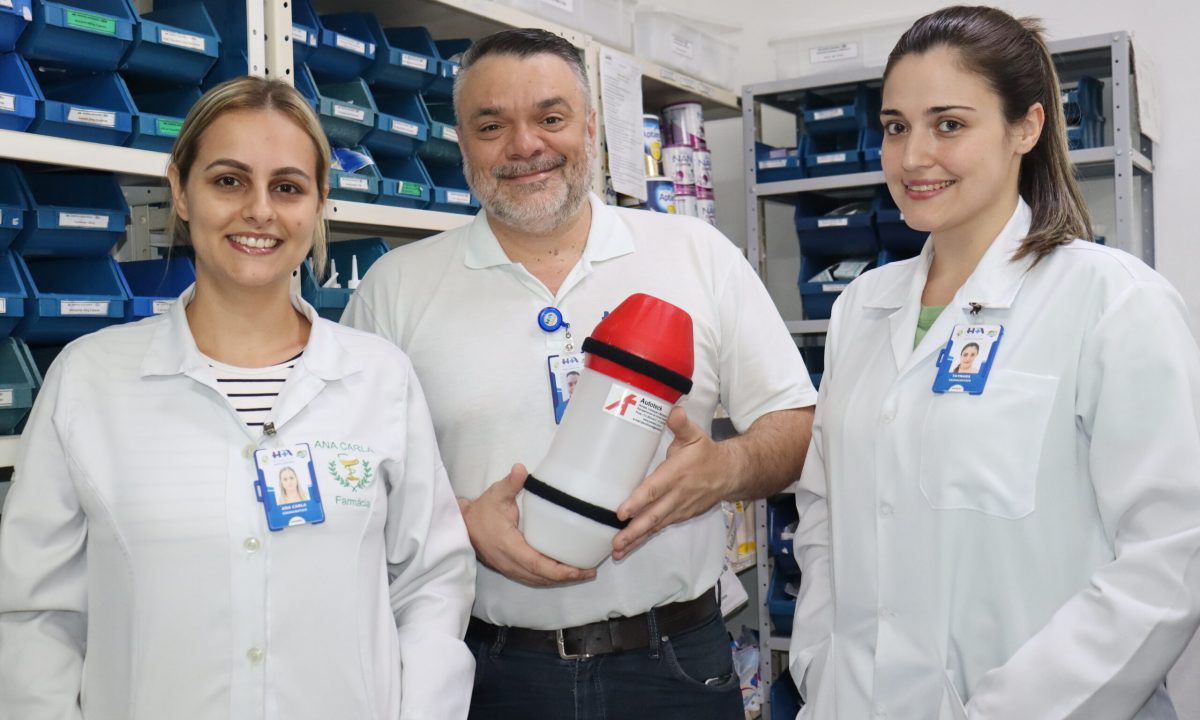 Cápsula que é utilizada no processo do correio pneumático hospitalar