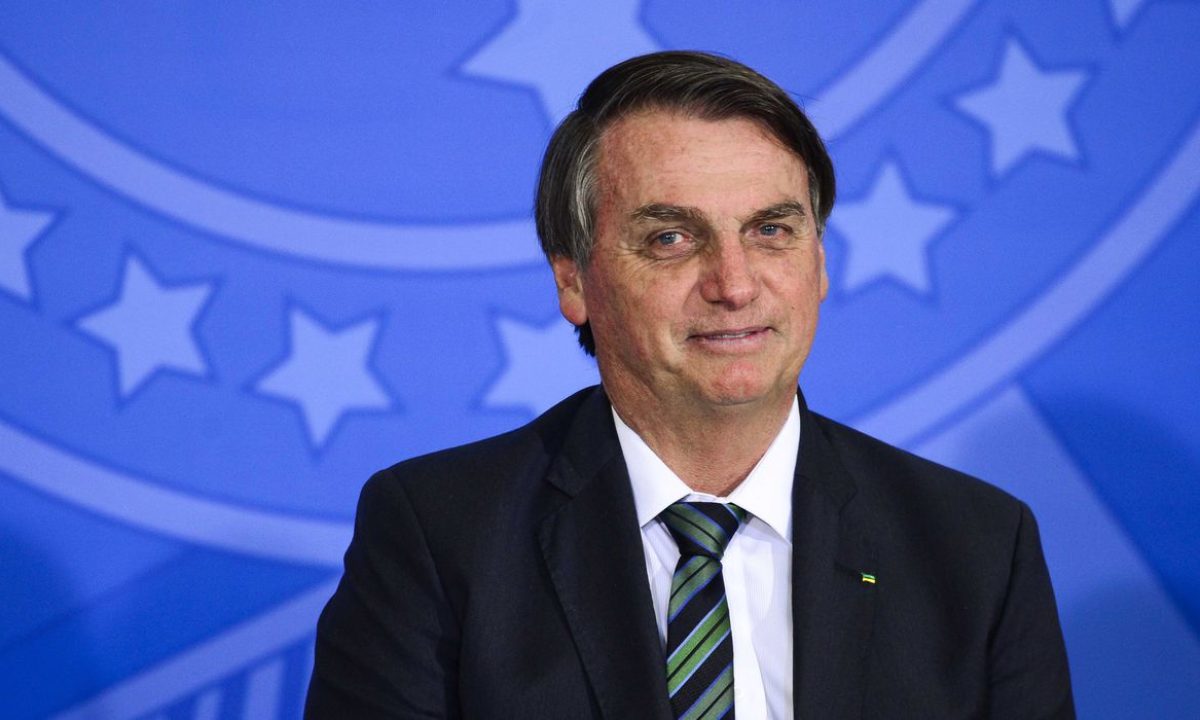 O presidente Jair Bolsonaro durante solenidade de Ação de Graças, no Palácio do Planalto.