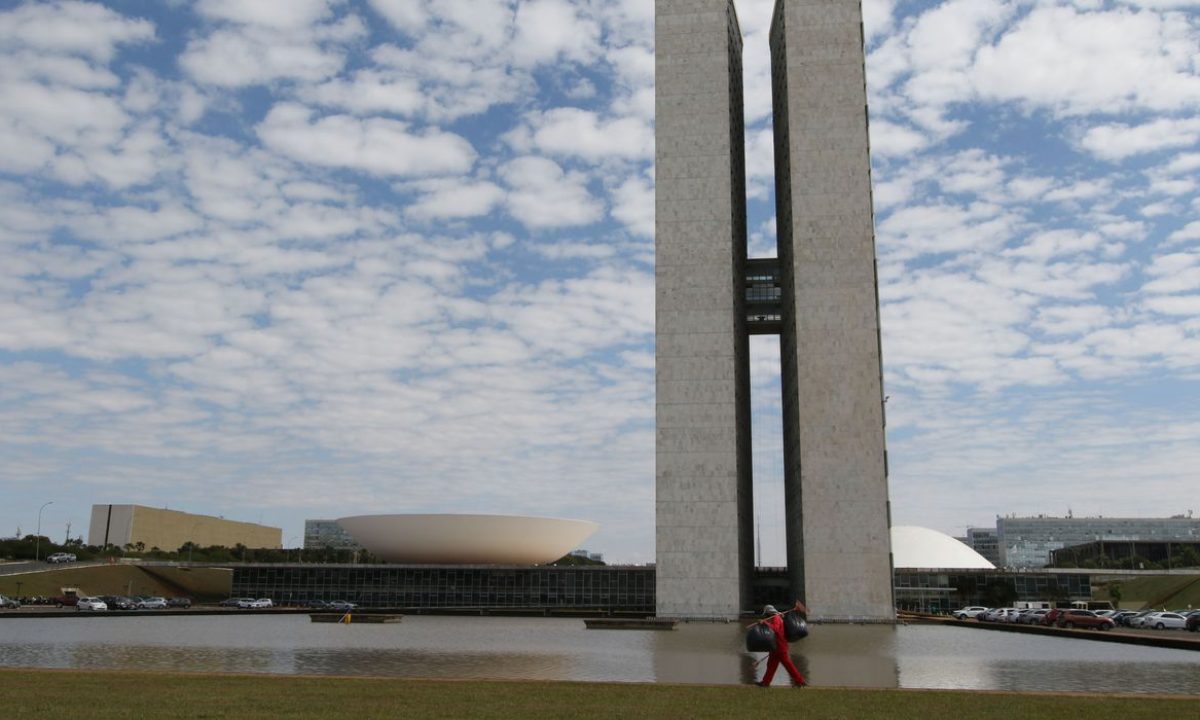 Palácio do Congresso Nacional na Praça dos Três poderes em Brasília
